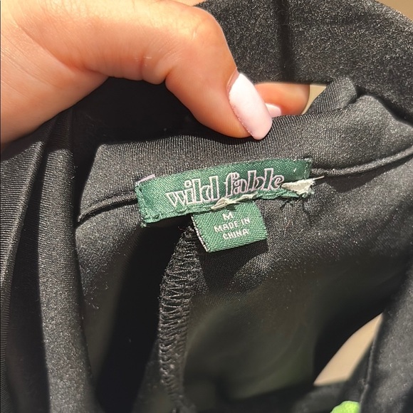 Wild Fable Black Dress with Neon Green Zipper - Picture 4 of 4